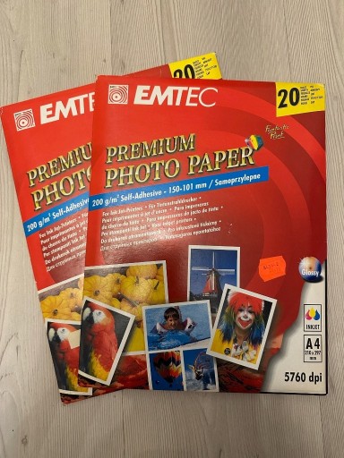 Zdjęcie oferty: EMTEC Papier photo 200gr A4 38szt  samoprzylepny