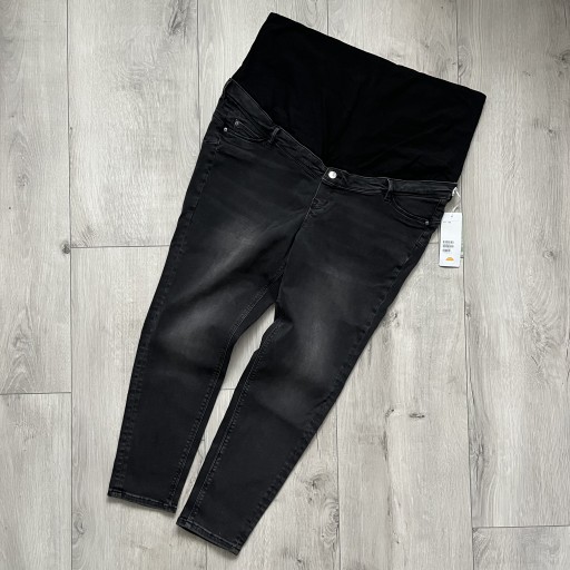 Zdjęcie oferty: H&M mama 44 XXL jeansy ciążowe push up czarne