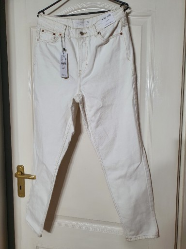 Zdjęcie oferty: Spodnie jeansy Topshop Mom białe 40 w30 l32 