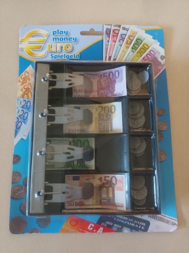 Zdjęcie oferty: Eddy Toys szuflada na gotówkę z play money euro
