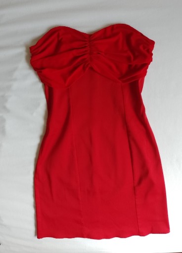 Zdjęcie oferty: Sukienka bez ramiączek, czerwona, S