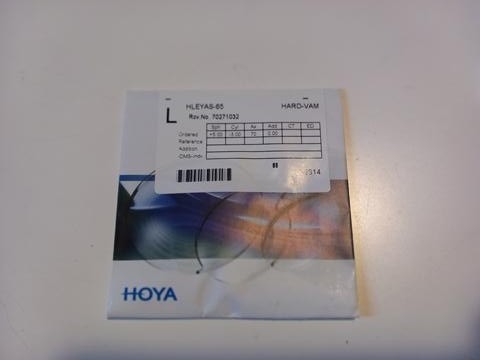 Zdjęcie oferty: Szkła soczewki HOYA HLEYAS 65 HARD-VAM - 3 sztuki