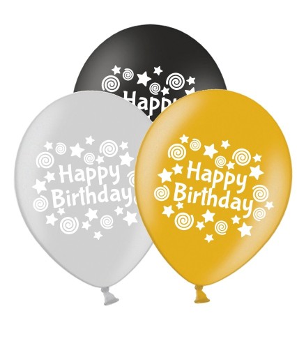 Zdjęcie oferty: balony urodzinowe, happy birthday,zestaw 10 sztuk