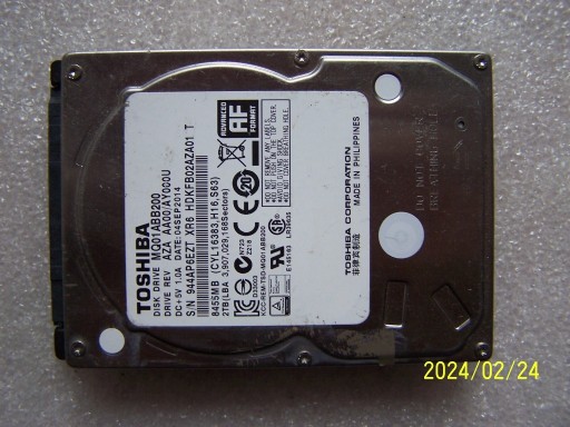 Zdjęcie oferty: Dysk 2,5" Toshiba 2TB SATA