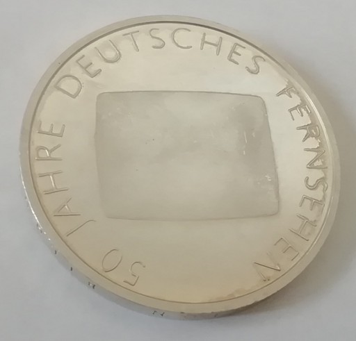 Zdjęcie oferty: 10-Euro srebrna moneta 50Jahre deutsches Fernsehen