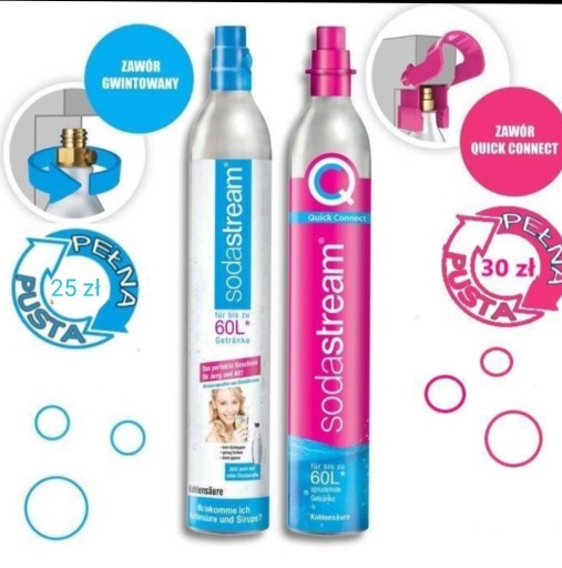 Napełnianie nabijanie sodastream soda stream co2 Trzcianka