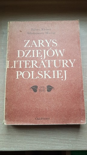 Zdjęcie oferty: Zarys dziejów literatury polskiej - J. Kleiner