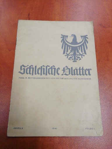 Zdjęcie oferty: Schlesische Geschichtsblätter 1941 Langenau Guhrau