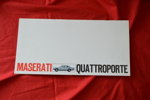 Zdjęcie oferty: Maserati Quattroporte prospekt katalog 1968