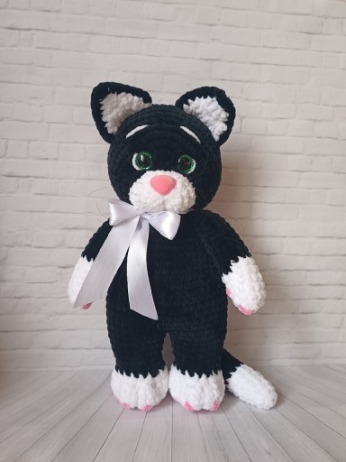 Zdjęcie oferty: Czarny Kot zabawka, kot szydełkowy