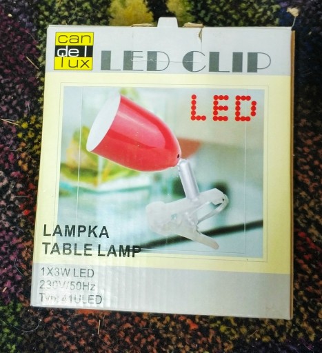 Zdjęcie oferty: Lampka LED 3W z klipsem