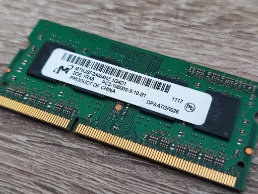 Zdjęcie oferty: Pamięć RAM 2GB 1Rx8 PC3-10600S-9-10-B1