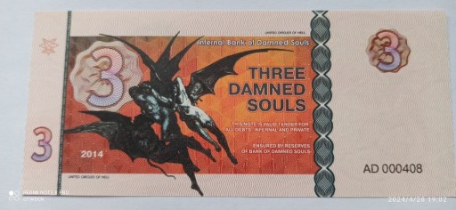 Zdjęcie oferty: 3 damned souls - piekielny bank przeklętych dusz