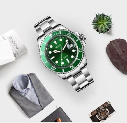 Zdjęcie oferty: Niebieski lub zielony męski zegarek 