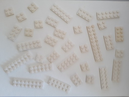 Zdjęcie oferty: Klocki Lego płytki plate białe (pożółkłe)