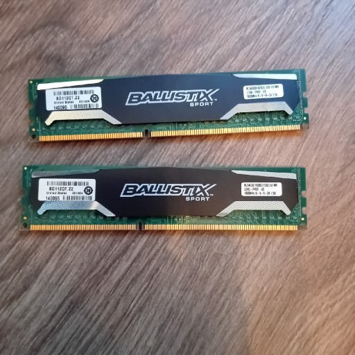 Zdjęcie oferty: Crucial ballistix sport 8gb 1600MHz ddr3