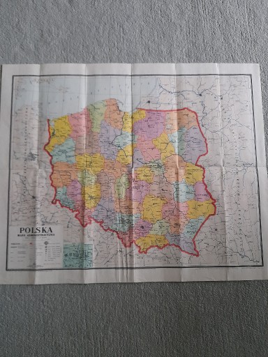 Zdjęcie oferty: POLSKA -mapa administr.z 1975r. 