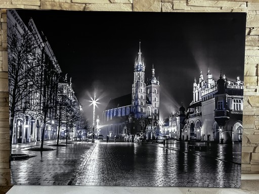 Zdjęcie oferty: Kraków nocą obraz drukowany na płótnie 100x75