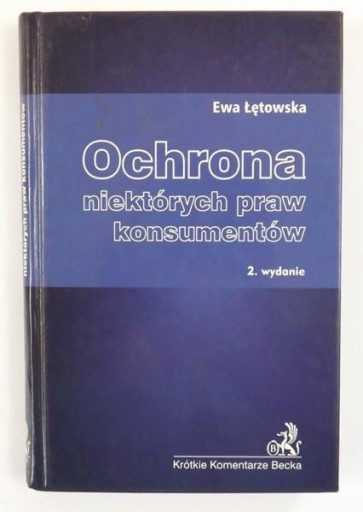 Zdjęcie oferty: OCHRONA NIEKTÓRYCH PRAW KONSUMENTÓW 