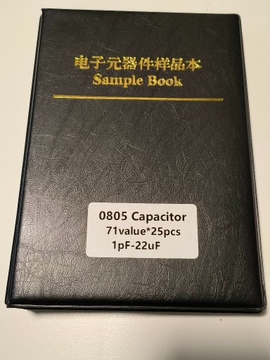 Zdjęcie oferty: Książka zestaw kondensatorów 0805 SMD 50V 1775 szt 71 wartości 1pF-22uF