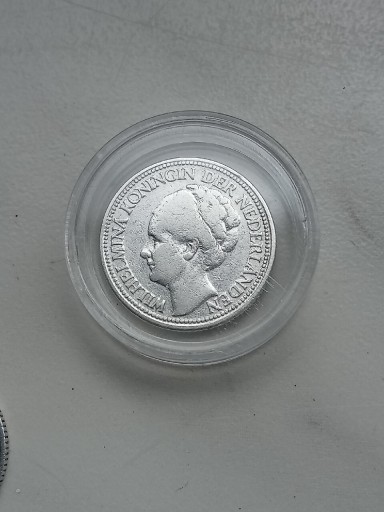 Zdjęcie oferty: Holandia 25 cent 1928 r  Wilhelmina srebro 