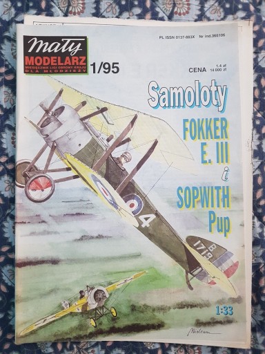 Zdjęcie oferty: Samoloty Fokker E.III i Sopwith Pup 