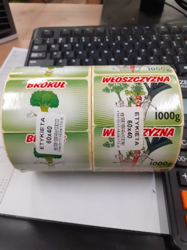 Zdjęcie oferty: Etykiety włoszczyzna brokuł