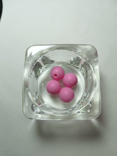 Zdjęcie oferty: Koraliki silikonowe 12 mm różowe 2 szt.