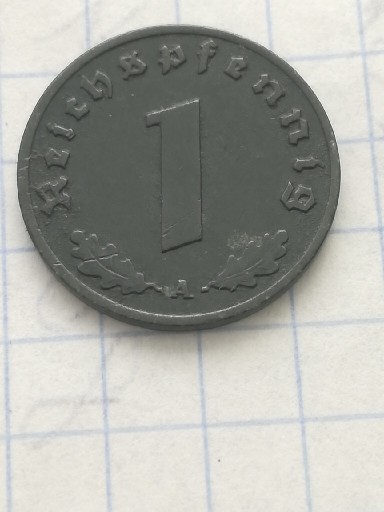 Zdjęcie oferty: 1 reichspfennig 1941 A III RZESZA Zn
