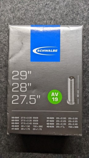 Zdjęcie oferty: Dętka rowerowa 29x2,40/27,5x2,0 av19 40mm Schwalbe