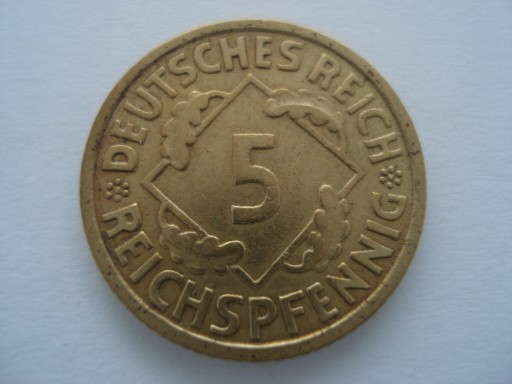 Zdjęcie oferty: Niemcy 5 fenigów 1936 A