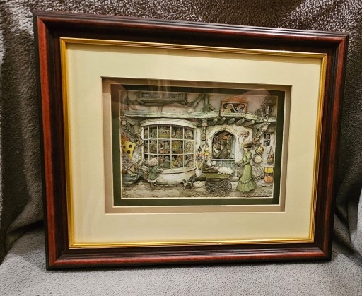 Zdjęcie oferty: ANTON PIECK Śliczny obrazek 3D w drewnianej ramce