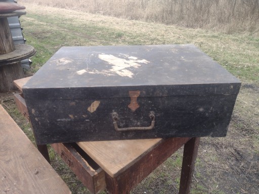 Zdjęcie oferty: Stara walizka drewniana skrzynka