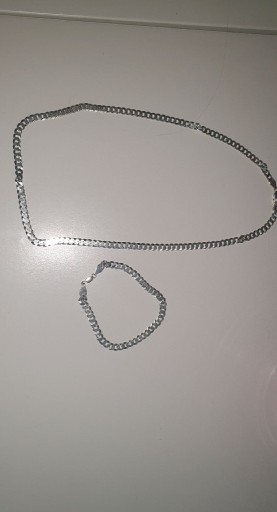 Zdjęcie oferty: Srebrny łańcuch i bransoletka