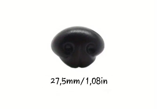 Zdjęcie oferty: Nosek 27,5 mm do maskotek czerń 