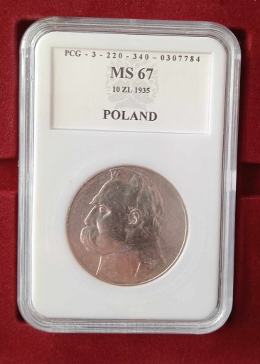 Zdjęcie oferty: II RP. 10 złotych 1935 Piłsudskii PCG MS68