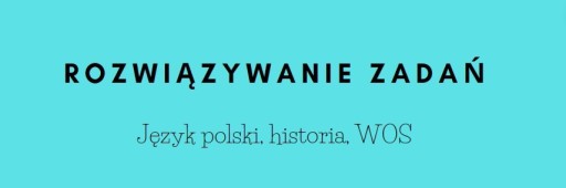 Zdjęcie oferty: Rozwiązywanie zadań: polski, historia, WOS.