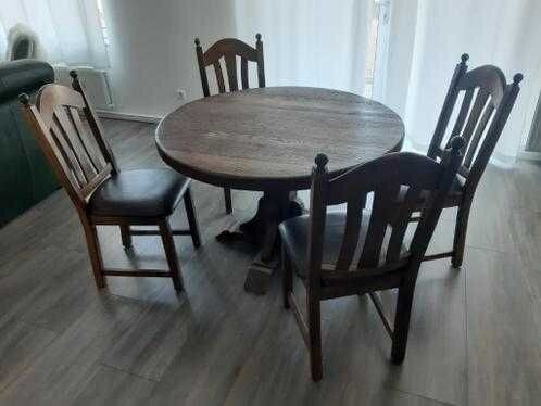 Zdjęcie oferty: Dębowy zestaw do jadalni stół i cztery krzesła DĄB