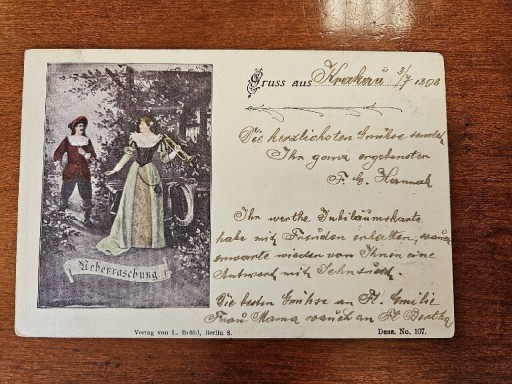 Zdjęcie oferty: Pocztówka Pozdrowienia z Krakowa 1898