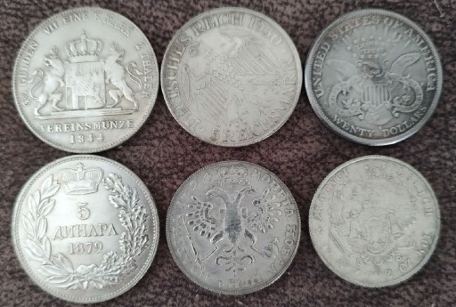 Zdjęcie oferty:  Stare monety sześć sztuk do oceny i wyceny