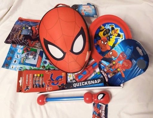 Zdjęcie oferty: zestaw prezentowy SPIDERMAN pistolet torba psikaczka naklejki