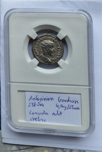 Zdjęcie oferty: Antoninan Gordian 238-244 ,srebro 4,14g/23mm 