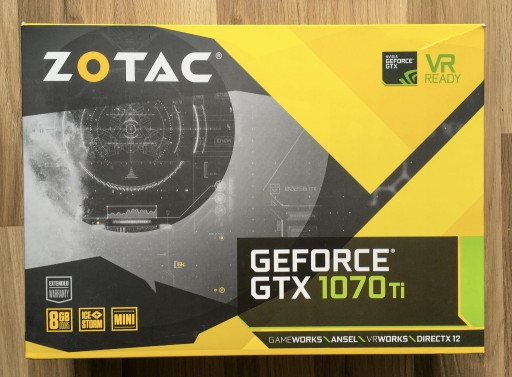 Zdjęcie oferty: ZOTAC GTX 1070Ti 8GB 256bit - komplet z gwarancją