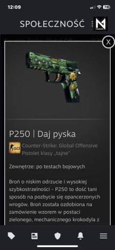 Zdjęcie oferty: Skin CS:GO P250 | Daj pyska