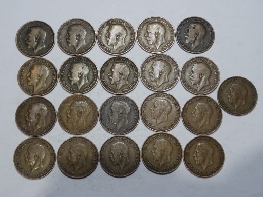 Zdjęcie oferty: Anglia 21 monet 1 pens 1911-1936 rok -A41