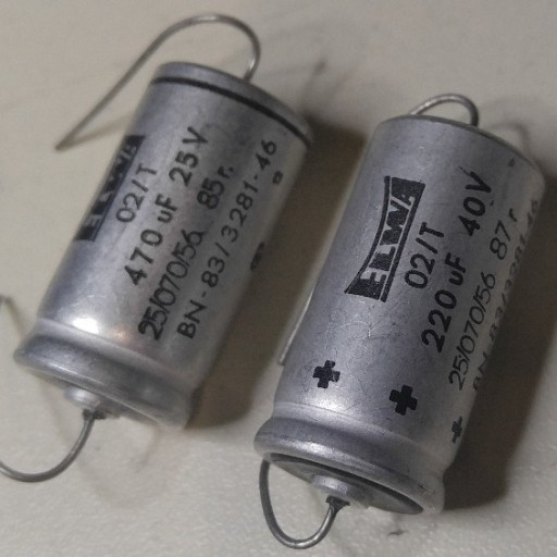 Zdjęcie oferty: Kondensator elektrolityczny ELWA - zestaw NOS