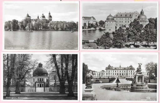 Zdjęcie oferty: 12 pocztówek - Szwecja - zamki, pałace ...
