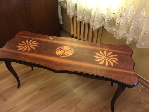 Zdjęcie oferty: Ława - Stół stylowy zdobiony intarsją