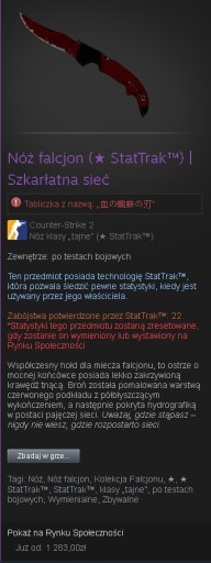 Zdjęcie oferty: Nóż falcjon (StatTrak) | Szkarłatna sieć FT