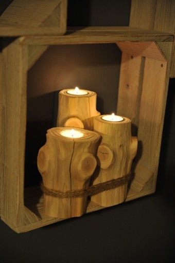 Zdjęcie oferty: Drewniane świeczniki 